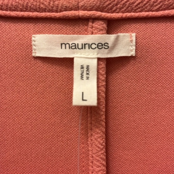 NWT Coral open front blazer Maurice’s Size Large - Picture 3 of 14